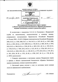 Rostechnadzor Order No. 485 dated 20.11.2017